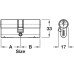 Profile Cylinder Double Key Only Both Sides with Anti-Drilling Protection Brass Size (AxB): 35 x 35 mm differ only nickel plated
