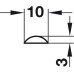 Profile Rod Solid Profile Symo 3000 For approx. 2500 mm high doors 1 pair = 1x 975 mm 1x 1475 mm length