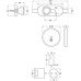 Indicator Bolt Set Cubicle Fittings for 17-21 mm Board Partitions Aluminium Black polyester powder coated finish
