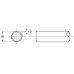 Headrail 316 L Cubicle Fittings for Glass Partitions PBA Stainless steel Length 3000 mm satin finish