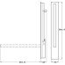 Support Rails Drop Down Programma Cap Range PBA 952 mm Dim. A x 700 mm Dim. B white finish
