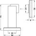 Door Holder Magnetic Height 75 mm Zinc Alloy Startec For screw fixing to wall or floor Stainless steel coloured
