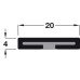 Intumescent Strip Plain Depth 4 mm FD60 rating length 2100 mm width x depth: 20 x 4 mm brown