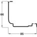 Finger Guard Standard Length 1950 mm Plastic Extremely durable and maintenance free Length 1950 mm white