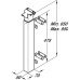Leg for Flexi Height Adjustable Worktop System Ropox White finish