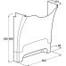 Cover for Adjustable Washbasin Legs Ropox Manual version left hand