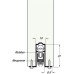 Door Seal Retractable Full Mortice Aluminium Carrier with Solid Neoprene Seal Unhanded Length 1067 mm