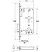 Deadlock Case Mortice Cylinder Radius Forend Case Size 92 mm Startec Backset 60 mm case size 92 mm satin stainless steel