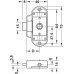 Espagnolette Lock Piccolo Nova Case Backset 15 or 25 mm with Aperture for 7 mm Square Spindle Without lock rosette Matt nickel plated right hand