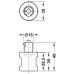 Lock Handle for Cylinder Cores without Rings Symo 3000 For combination with Symo cylinder removable core Left hand