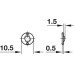 Ball Catch for Screw Mounting External Ø: 9 mm internal Ø: 8 mm nail size: Ø 0.9 mm
