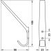 Coat Hook polyamide 23x40x70 mm (WxDxH) Coat hook depth: 98 mm height: 160 mm width: 23 mm
