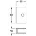 Channel Bracket Set Cubicle Fittings for 12-13 mm Board Partitions Aluminium Through fixing