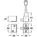 Window Bolt Sash with Standard Key Steel and Brass White