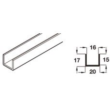 Bottom Channel for Folding Patio Doors Slido Fold 100-U Top hung end folding system Length 4000 mm