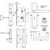 Bathroom Toilet Lock Set for National Key Scheme 316 Stainless Steel Left hand satin