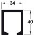 Top Track for Sliding Interior Doors Hawa-Junior 80 Top hung system Length 2500 mm