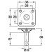 Pin for Castors Ø 8 mm with 38 mm Mounting Plate Pin Ø 8 mm