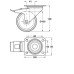 Swivel Single Wheel Castor with Brake Ø 100 mm Plate Fixing Wheel Ø 100 mm load capacity 200kg