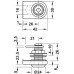 Glass Door Lever Lock Case for Glass Thickness 4-10 mm Symo 3000 For combination with Symo cylinder removable core Closure direction B (C E H*)  matt nickel plated