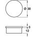 Flat End Cap Bar Railing System For Ø 38-51 mm tubes Ø 38 mm polished stainless steel finish