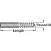 Dowel Wood to Metal Length 60 mm Ø M8