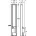 LED TV/Monitor Lift 2 Section Telescopic Lift Remote controlled with RF and manual switch 460 mm travel without automatic reverse function silver powder coated steel