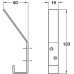 Hat and Coat Hook Stainless Steel 60 x 123 mm Face fixing Satin stainless steel finish