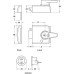 Nightlatch Double Locking Cylinder Rim Key from Outside Key Lockable Lever Handle from Inside Narrow stile case A = 70 mm B = 40 mm satin nickel/satin chrome case/cylinder finish
