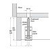 Plinth Adjusting Fitting with Supporting Bracket Load Capacity 130 kg Steel Screw fixing Installation height min. 100 mm adjustment 25 mm