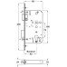 Escape Lock Case Mortice Cylinder Case Size 92 mm Startec Backset 60 mm case size 92 mm satin stainless steel