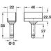 Pin for Castors Ø 8 mm with L Mounting Plate Pin Ø 8 mm