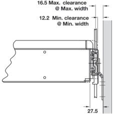 Runner with Interlock Option for Accuride KD Filing Frames Black zinc plated steel finish Format A4
