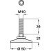 Adjusting Screw M10 with Fixed Foot Length 34 mm .