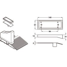 Threshold Jamb Kit for Folding Patio Doors Slido Fold 100-U Top hung end folding system Black finish