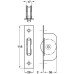Sash Pulley Axle Bearing 118 x 26 mm Steel Frame Ø 40 mm brass wheel Polished brass