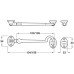 Cabin Hook and Eye Silent Pattern Brass Hook length 102 mm polished chrome
