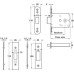 Deadbolt Mortice Box Deadbolt Operated by Turn/Emergency Release Backset 57 mm case depth 77 mm satin chrome