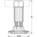 Foot and Shaft Section for Häfele AXILO™ 78 Plinth System Installation height 125 mm adjustment facility 115-145 mm