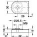 Trim Cap and Closure Plate for Symo 3000 Glass Door Cam Lock Polished nickel plated