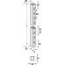 Four Sided Column 30 x 30 mm Length 2600-3000 mm Shoptec Shopfitting System Plastic coated steel White RAL 9003 finish length 3000 mm single slotted on two sides