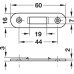 Striking plate for Symo roller shutter rim lock Steel nickel plated nickel plated