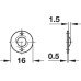 Ball Catch for Screw Mounting External Ø: 12 mm internal Ø: 10.8 mm nail size: Ø 1.6 mm