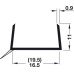 Sealing Strip for 16/19 mm Thick Plinth Panels Length 2.5 m For plinth panel thickness 16 mm white
