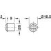 Magnetic Catch Mortice Type for glue fixing Brown