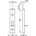 Furniture Bolt with Straight Slide Length  70 mm lift: 11.5 mm nickel plated