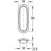 Cover Cap for 12 x 36.5 mm Hole Oval Nickel plated