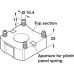 Plinth Foot Top Section Screw Fixing or Press-Fit Press-fit