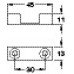 Keep Outward Opening Cubicle Fittings Aluminium fittings for 17-21 mm board partitions Satin anodised finish