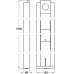 Wall Fixture for Plasterboard Walls 1340 x 185 mm Programma Cap Range PBA For installation of drop down support rails 1340 mm high